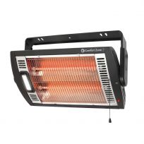 Comfort Zone Ceiling Mounted Dual Quartz Heater, CZQTV5M, Black