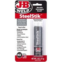 J-B Weld SteelStik Steel Reinforced Epoxy Putty, 8267, 2 OZ