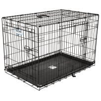 Petmate ProValu Double Door Wire Dog Crate, 7011273D, 30 IN x 19 IN x 21 IN
