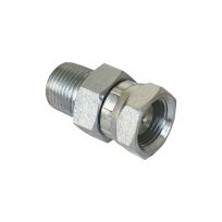 Apache Style 1404 Male Pipe Thrd Female Pipe Thrd Swivel with 1/32 IN Restrictor Hyd Adptr, 3/8 IN x 3/8 IN, 39004276