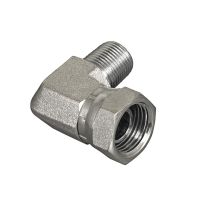 Apache Style 1501 Male Pipe Thread Female Pipe Thread 90 Deg Swivel Hydraulic Adapter, 1/2 IN x 1/2 IN, 39005175