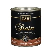 Zar Interior Oil Base Stain, 12012, Premium Teak, 1 Quart