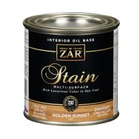 Zar Interior Oil Base Stain - Multi-Surface, 12706, Golden Sunset, 1/2 Pint