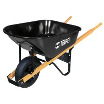 Tru Tough Wood Handles 6 Cu FT Medium Duty Wheelbarrow, 30354