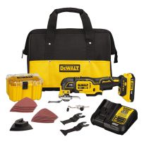 DEWALT Cordless Brushless Variable Speed Oscillating Multi-Tool Kit with Case, 20V MAX XR, 33-Piece, DCS356D1