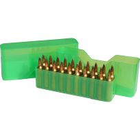 MTM CASE-GARD Slip-Top Ammo Box 20 Round 223 Rem 204 Ruger 222 Rem Mag, Clear Green, J-20-XS-16