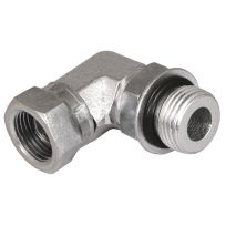 Apache Style 6901 Male O-ring Boss Female Pipe Thread 90 Degree Swivel Hydraulic Adapter, 3/8 IN, 39006103