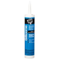 DAP 100% Silicone Window, Door & Siding Sealant, 7079808646, White, 9.8 OZ