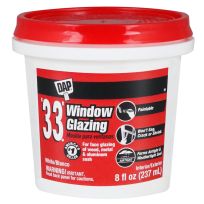 DAP '33' Window Glazing, 7079812120, White, 8 OZ