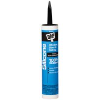 DAP 100% Silicone Window, Door & Siding Sealant, 7079808642, Black, 9.8 OZ