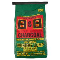 B&B Charcoal Better Burning Hickory Lump Charcoal, 00084, 8 LB