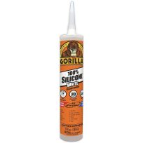 Gorilla Silicone Sealant, 8060002, White, 10 OZ