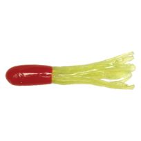 Big Bite Baits Crappie Tube, 1.5 IN, Red/Chartreuse, 10-Pack, 15CRTU02