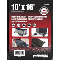 Erickson Industrial-Grade Truck / Trailer Poly Tarp, Black, 57044, 10 FT x 16 FT