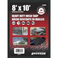 Erickson Heavy-Duty Mesh Tarp, Black, 57057, 8 FT x 10 FT