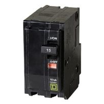 Square D Circuit Breaker QO 2-Pole,  15A, 120 / 240 V, 10 kA, QO215CP