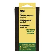 3M Sanding Sponge, 2-7/8 IN x 4-7/8 IN x 1 IN, Fine / Medium Grit, DSFM-F