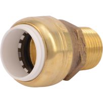 SharkBite Push-to-Connect Male Connector, 1/2 IN PVC IPS x 1/2 IN MIP, UIP120A