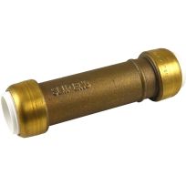 SharkBite Push-to-Connect Brass Coupling, 1/2 IN x 1/2 IN IPS, UIP3008A