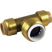 SharkBite Push-to-Connect Brass Transition Slip Tee, 1/2 IN, CTS x CTS x PVC, UIP363A