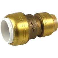 SharkBite Push-to-Connect Brass Coupling, 1/2 IN PVC x 1/2 IN CTS, UIP4008A