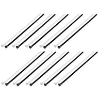 Dorman 12 IN Reuseable Wire Ties, 20-Pack, Black / White, 83762