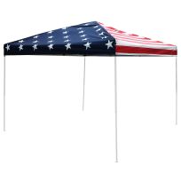 World Famous Sports Stars & Stripes Straight Leg Canopy, 10 x 10 FT, GZ37