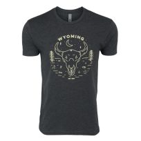Homeplace Apparel Men's Wyoming Bison Skull Short Sleeve T-Shirt