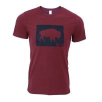 Homeplace Apparel Men's Wyoming Classic Bison Short Sleeve T-Shirt