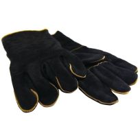 GrillPro Black Leather Barbecue Gloves, 00528