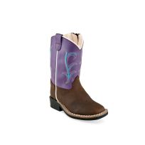 Old West Girl's Toddler Leather Cowboy Boots