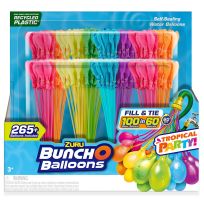 Zuru Bunch O Balloons Neon Colors 265+ Rapid-Filling Self-Sealing Water Balloons, 8-Pack, 56481