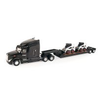 ERTL REPLICA 1/32 Peterbilt Model 579 Lowboy Bobcat Skid Loaders, 47368