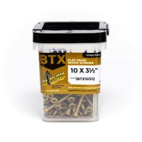 Big Timber Bronze T-25 Flat Head Wood Screw, 55-Count Bucket, 1BTX10312, #10 x 3-1/2 IN