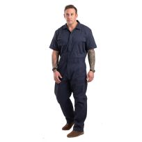 Berne Apparel Men's Highland Short Sleeve Flex Poplin Coverall