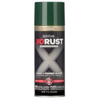 Easycare X-ORUST Paint + Primer in One Gloss Enamel, XOP11-AER, Hunter Green, 12 OZ