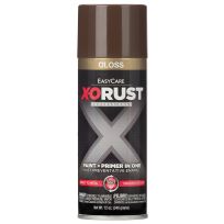 Easycare X-ORUST Paint + Primer in One Gloss Enamel, XOP20-AER, Seal Brown, 12 OZ