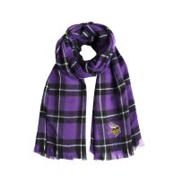 Little Earth Plaid Blanket Scarf, Minnesota Vikings, 300679-VIKG, Purple, One Size Fits All