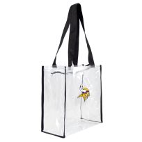 Little Earth Clear Square Stadium Tote, Minnesota Vikings, 301311-VIKG