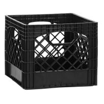 Buddeez Authentic Dairy Crate, MC01016BLK, Black