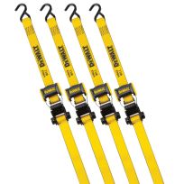 DEWALT Ratchet Strap, 4-Pack, DXBC18004, 1.25 IN x 12 FT