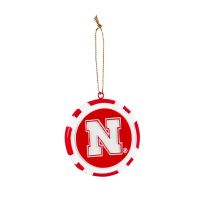 Evergreen Game Chip Ornament, University of Nebraska, 3OT949PC