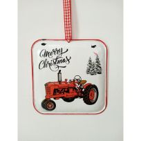 Seasonal Expressions 5 IN Enamel Tractor Ornament, 904851
