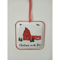 Seasonal Expressions Christmas on the Farm Metal Ornament, 904852