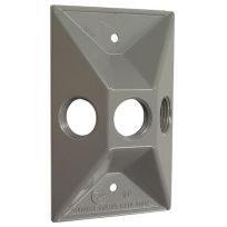 Bell Three Hole, Rectangular Cover, Grey Shrinkwrapped, 5189-0