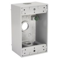 Bell Electrical Box, 3 Hole, Rectangular, White Shrinkwrapped, 5320-1