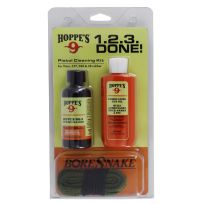 Hoppe's 1.2.3. Done! 9mm, 38 Caliber Pistol Cleaning Kit, Clam, 110009