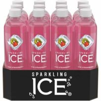 Sparkling Ice Zero Sugar Kiwi Strawberry Sparkling Water, 622314, 17 OZ