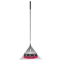 Black Diamond 60 IN Fiberglass Long Handle 24 Tooth Steel Leaf Rake, BDLRK102MS