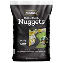 NuScape Black Rubber Nugget Mulch, LNS8BK, .8 CU FT